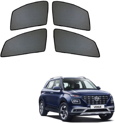 AuTO ADDiCT Side Window Sun Shade For Hyundai Venue(Black)