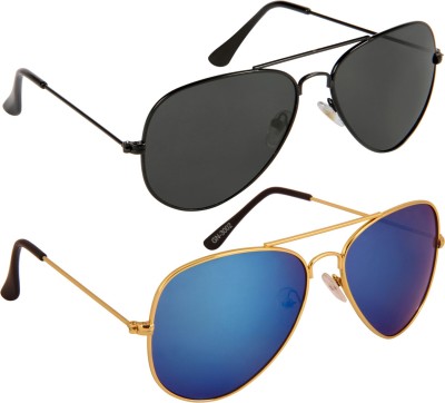 GANSTA Aviator Sunglasses(For Boys & Girls, Black, Blue)