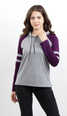 BASE 41 Full Sleeve Color Block Women Sweatshirt