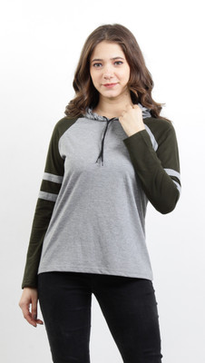 BASE 41 Full Sleeve Color Block Women Sweatshirt