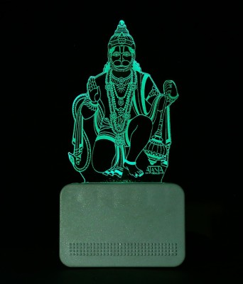 Super Ajanta Hanumanji 3D Night Lamp Code : 2001 Night Lamp(10 cm, Multicolor)
