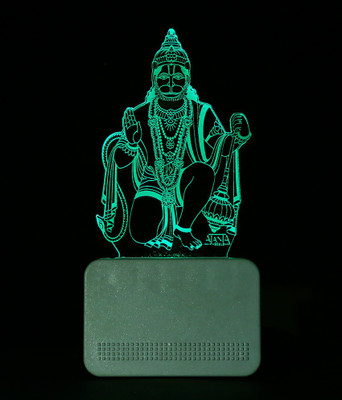 Super Ajanta Hanumanji 3D Night Lamp Code : 2001 Night Lamp(10 cm, Multicolor)