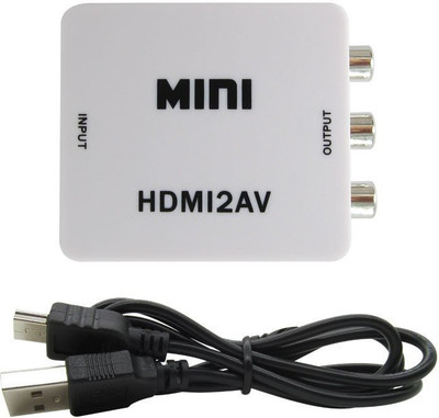 TERABYTE  TV-out Cable HDMI TO AV CONVERTOR(White, For Computer)