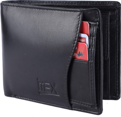 Imex International Men Black Genuine Leather Wallet(9 Card Slots)