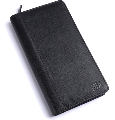 Imex International Men Black, Tan Genuine Leather Document Holder(14 Card Slots)