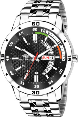 EDDY HAGER EH-283-BK Black Working Day and Date Display Analog Watch  - For Men