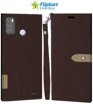 Flipkart SmartBuy Flip Cover for Micromax IN 1b(Brown, Cases with Holder, Pack of: 1)
