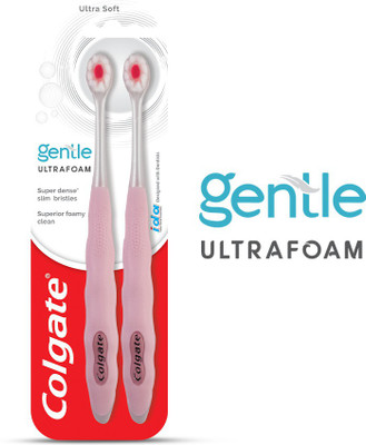 Colgate Gentle UltraFoam Ultra Soft Toothbrush  (2 Toothbrushes)