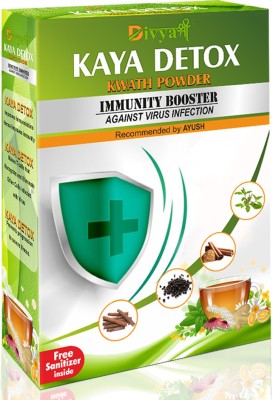 Divya Shree Kaya Detox Immunity Booster Ayurvedic Kadha Powder (100gm) , Natural Cough, Cold, Sore throat reliever, Free Sanitizer Inside (50ml)
