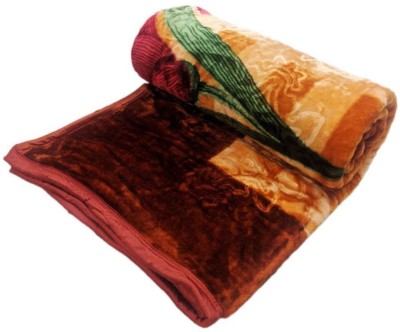Shopping Store Floral Double Mink Blanket for  Mild Winter(Microfiber, Multicolor)