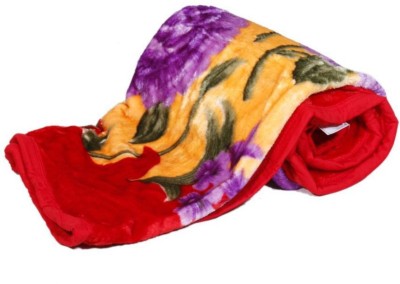 Shopping Store Floral Double Mink Blanket for  Mild Winter(Microfiber, Multicolor)