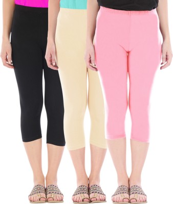 Buy That Trendz Capri Leggings Women Black, Beige, Pink Capri