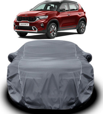 S Shine Max Car Cover For Kia Sonet (With Mirror Pockets)(Grey)