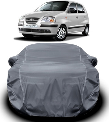 V VINTON Car Cover For Hyundai Santro Xing (With Mirror Pockets)(Grey)
