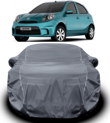 S Shine Max Car Cover For Nissan Micra Active (With Mirror Pockets)(Grey)