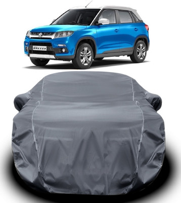 S Shine Max Car Cover For Maruti Suzuki Vitara Brezza (With Mirror Pockets)(Grey)