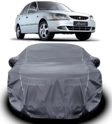 V VINTON Car Cover For Hyundai Accent (With Mirror Pockets)(Grey)