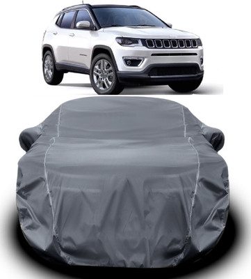 S Shine Max Car Cover For Jeep Compass (With Mirror Pockets)(Grey)