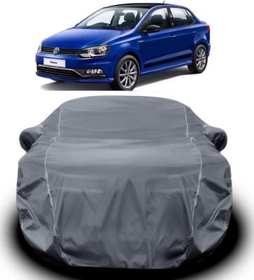 V VINTON Car Cover For Volkswagen Ameo (With Mirror Pockets)(Grey)