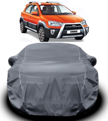 S Shine Max Car Cover For Toyota Etios Cross (With Mirror Pockets)(Grey)