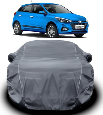 S Shine Max Car Cover For Hyundai Elite i20 (With Mirror Pockets)(Grey)