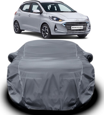 S Shine Max Car Cover For Hyundai Grand i10 Nios (With Mirror Pockets)(Grey)