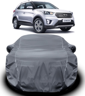 S Shine Max Car Cover For Hyundai Creta (With Mirror Pockets)(Grey)