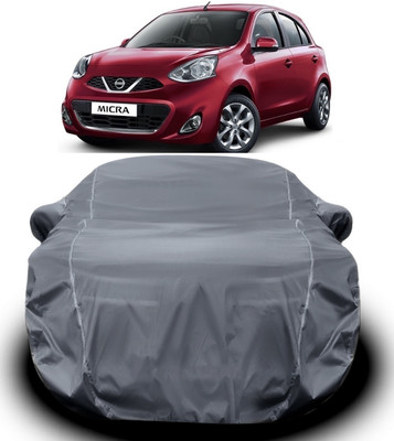 S Shine Max Car Cover For Nissan Micra (With Mirror Pockets)(Grey)