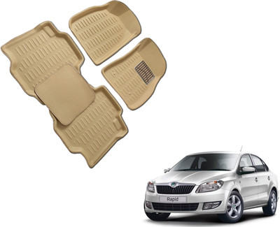 WolkomHome Plastic 3D Mat For  Skoda Rapid(Beige)