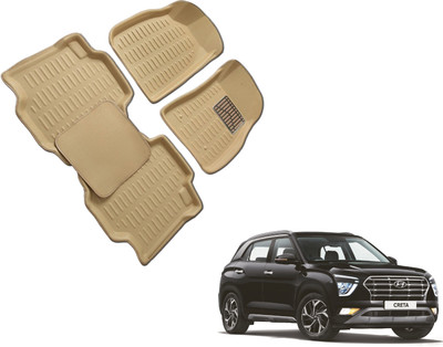 WolkomHome Plastic 3D Mat For  Hyundai Creta(Beige)