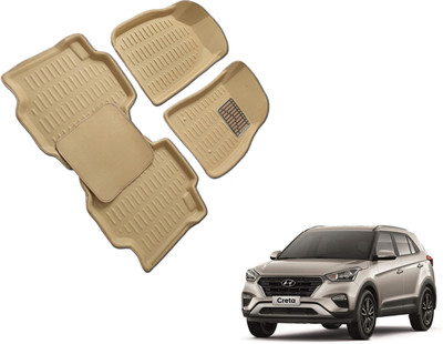 WolkomHome Plastic 3D Mat For  Hyundai Creta(Beige)