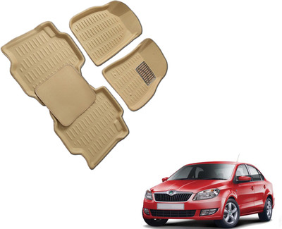 WolkomHome Plastic 3D Mat For  Skoda Rapid(Beige)