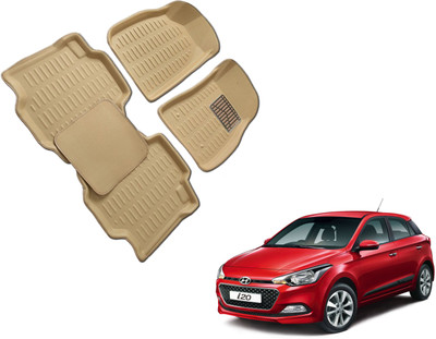 WolkomHome Plastic 3D Mat For  Hyundai Elite i20(Beige)