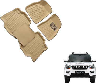 WolkomHome Plastic 3D Mat For  Mahindra New Scorpio(Beige)