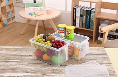 Vittamix Plastic Fridge Container  - 3 L(Pack of 2, Clear)