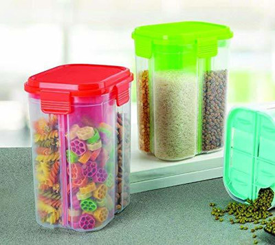 PGK TRADERS Plastic Grocery Container  - 2000 ml(Multicolor)
