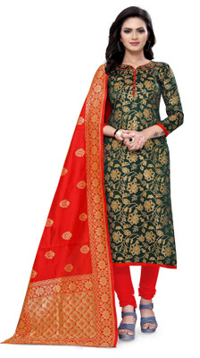 VredeVogel Silk Blend Self Design Kurta & Churidar Material
