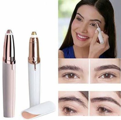 DEVICE OF PL Eyebrow-trimmer Runtime: 45 min Trimmer for Men & Women Trimmer 20 min  Runtime 0 Length Settings(Brown, White, Gold)