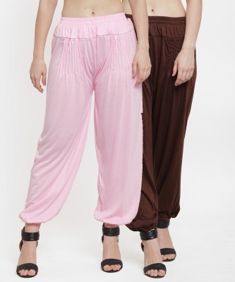 Gracit Solid Cotton Lycra Blend Women Harem Pants