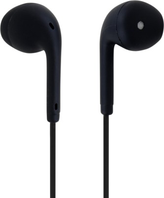 MAXOBULL Half In-ear earphones with mic 3.5 mm jack Wired Headset(Black, In the Ear)