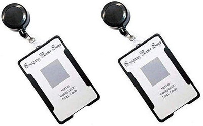 JSM Plastic ID Badge Holder, ID Badge Reel(Pack of 2)