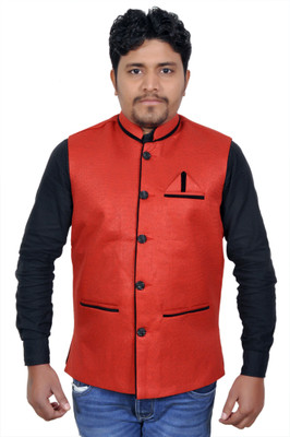 A P creation Sleeveless Solid Men Jacket