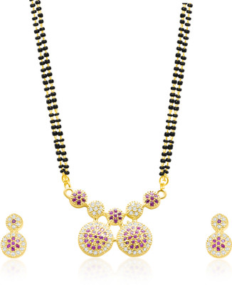 Bhagya Lakshmi Alloy Gold-plated Multicolor Jewellery Set(Pack of 1)