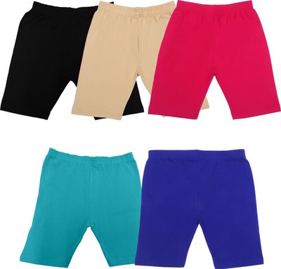 DIAZ Short For Boys & Girls Casual Solid Pure Cotton(Multicolor, Pack of 5)