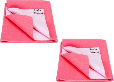 India Furnish Cotton Baby Bed Protecting Mat(Pink, Large, Pack of 2)