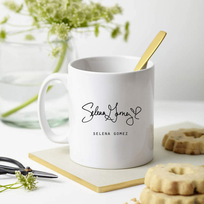 JAIPURART Selena Gomez Signature/Aotograph Ceramic Coffee Mug(330 ml)