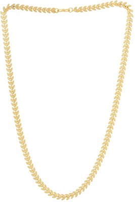 SONI gold plated leaf for women & girls (24 inches length ) Gold-plated Plated Brass Chain