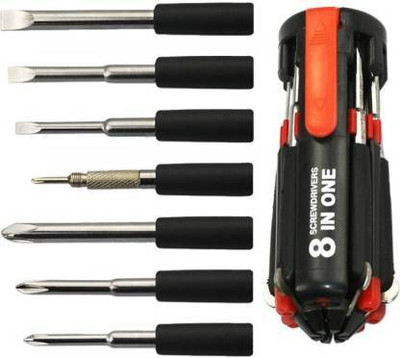 JYORESHA Multi-function Screwdriver,EFORCAR 8 In 1 Turn Screw Kit Tool Set With 6 Combination Screwdriver Set Standard Screwdriver Set(Pack of 1)