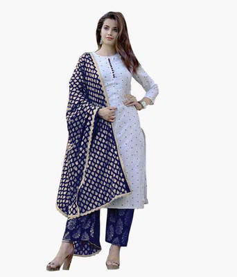 DaisySkirt Polka Print Kurta, Palazzo & Dupatta Set