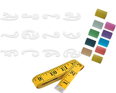 Upyukat Tailoring kit/ Sewing Kit/ Tailoring curves/ scales- French curve set (set of 12 pcs without marking, 10 pcs of marking/ tailoring chalk, 1 pc of measuring tape Sewing Kit